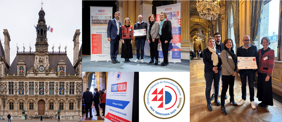 Hôtel de ville de Paris le 21 novembre 2025, remise du prix Territoria de Bronze Territoire Innovant pour OFER BFC